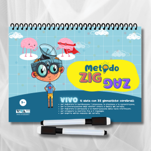 „Metodo Zig-Zag“ – esercizi innovativi per allenare il cervello + 2 pennarelli cancellabili